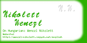 nikolett wenczl business card